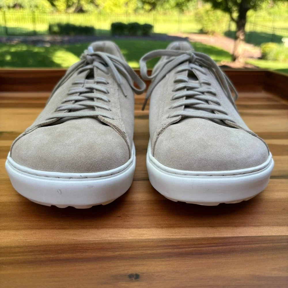 Birkenstock Bend Low Suede Sneakers Mens 44 Sand Beige Casual NEW